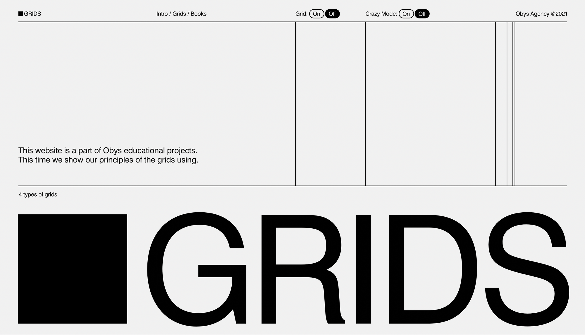 Readymag blog Grids project