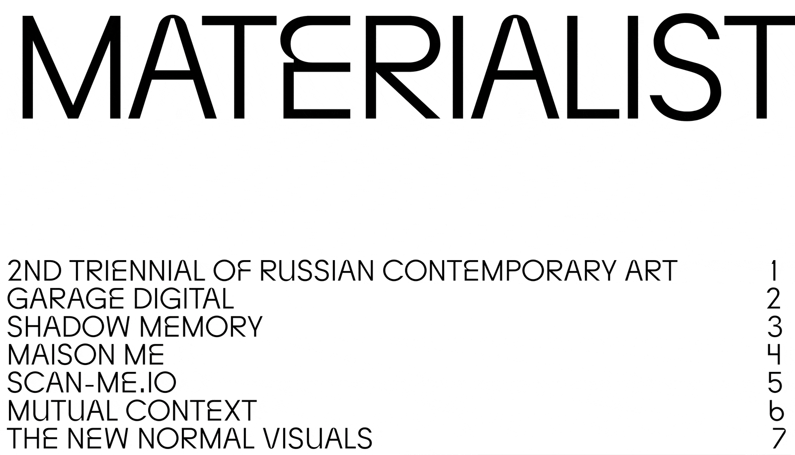 Readymag blog materialist design project