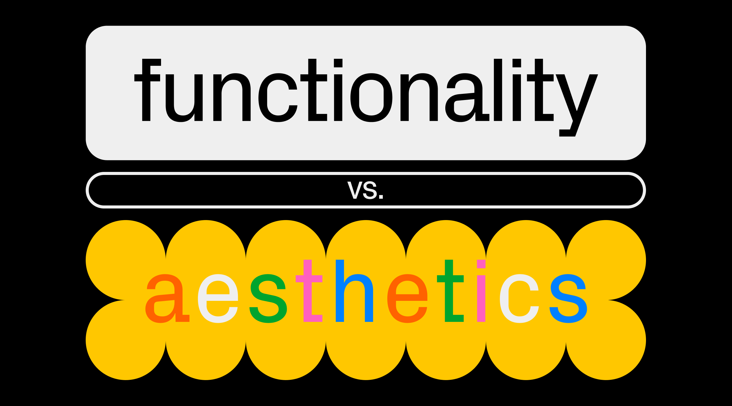 Functionality vs. aesthetics in design