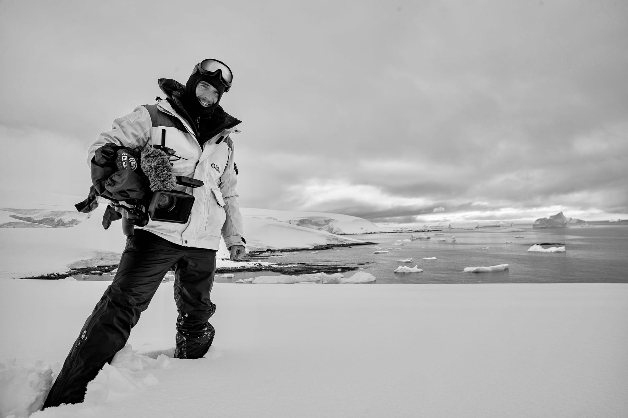 Fraser Morton (a human) in Antarctica on assignment_Readymag blog