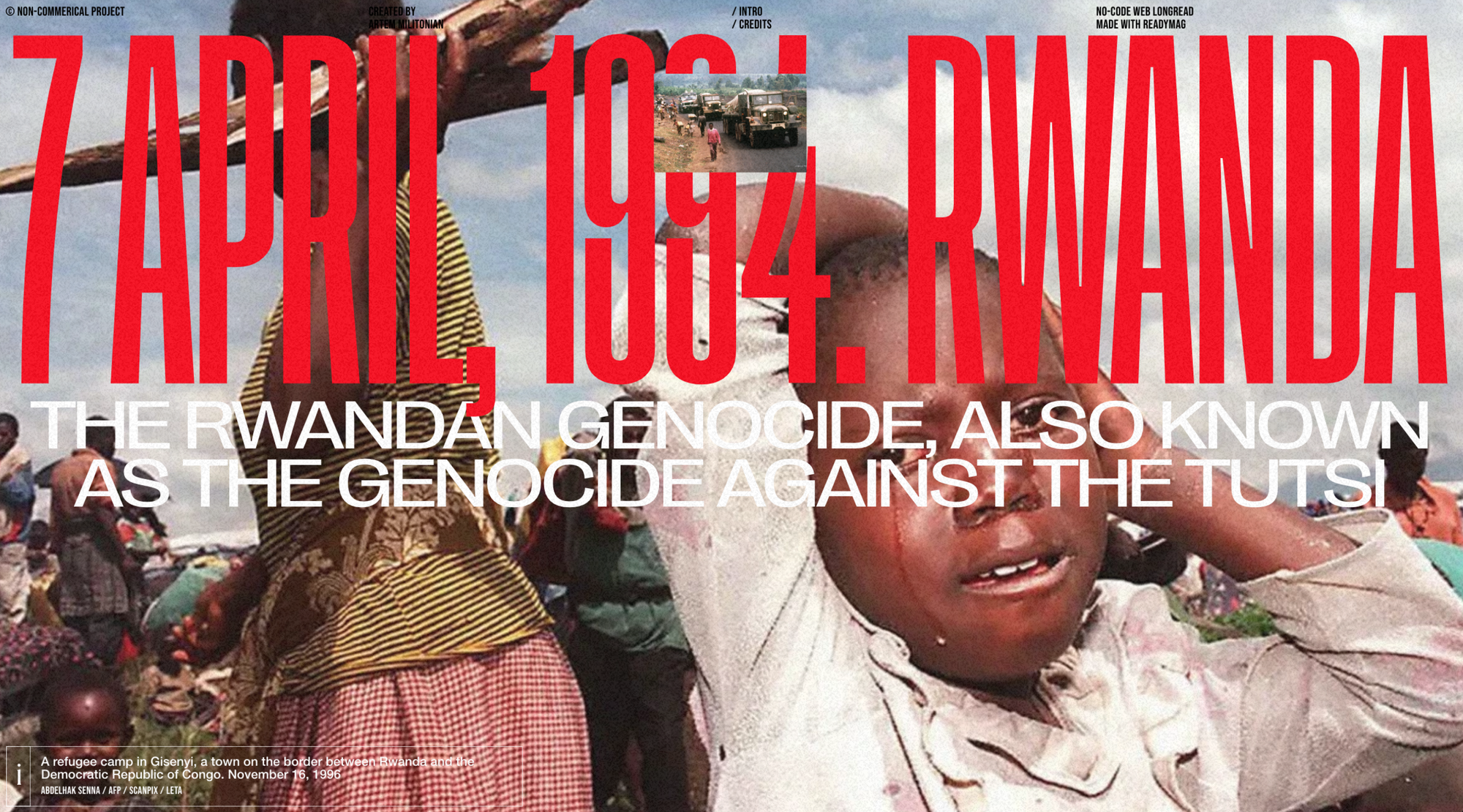 The non-commercial project about the Rwanda genocide_Readymag blog