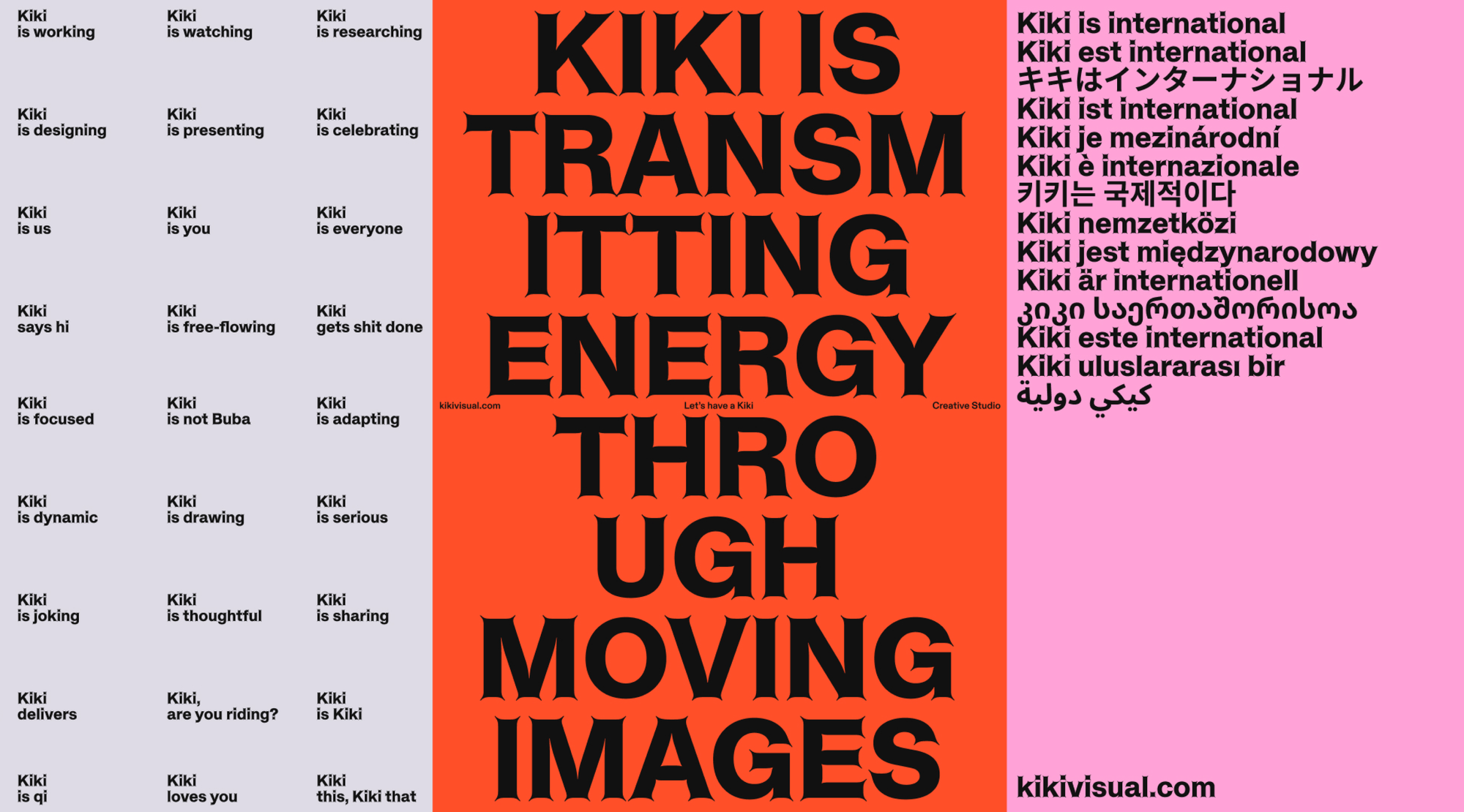 Readymag blog_Identity and design system for KIKI, a creative studio specializing in CGI, VFX, and generative content