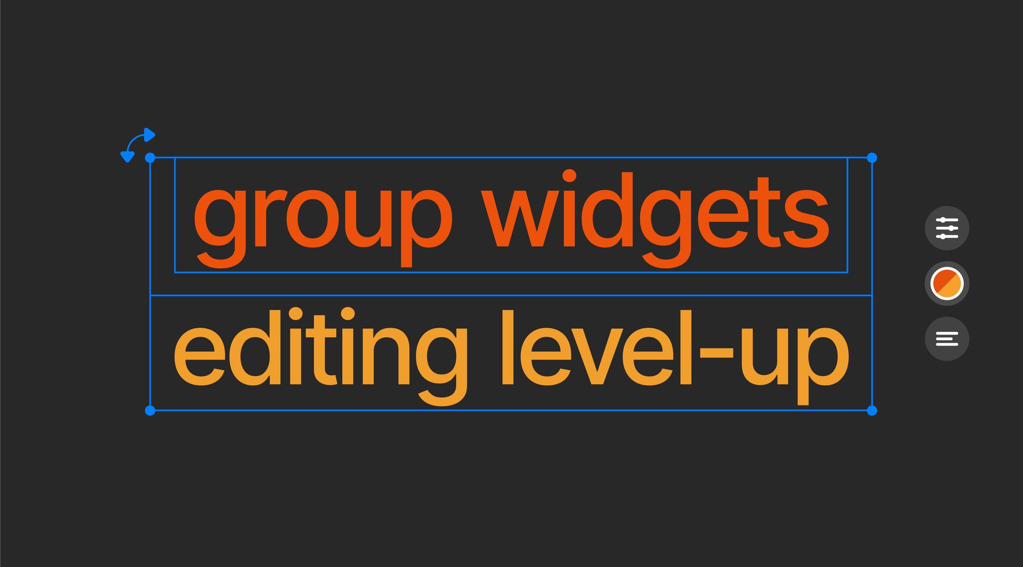 Widget group. Readymag.